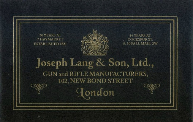Joseph Lang & Son Leatherette Label