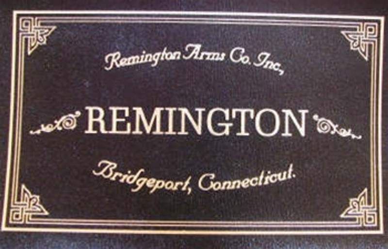 Remington Arms Co. Leatherette Label