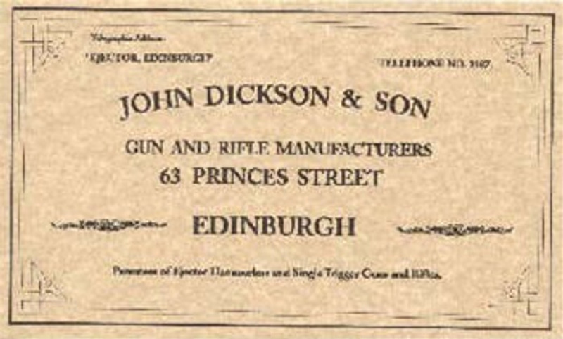 John Dickson & Son Label