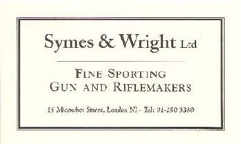 Symes & Wright Ltd. Label