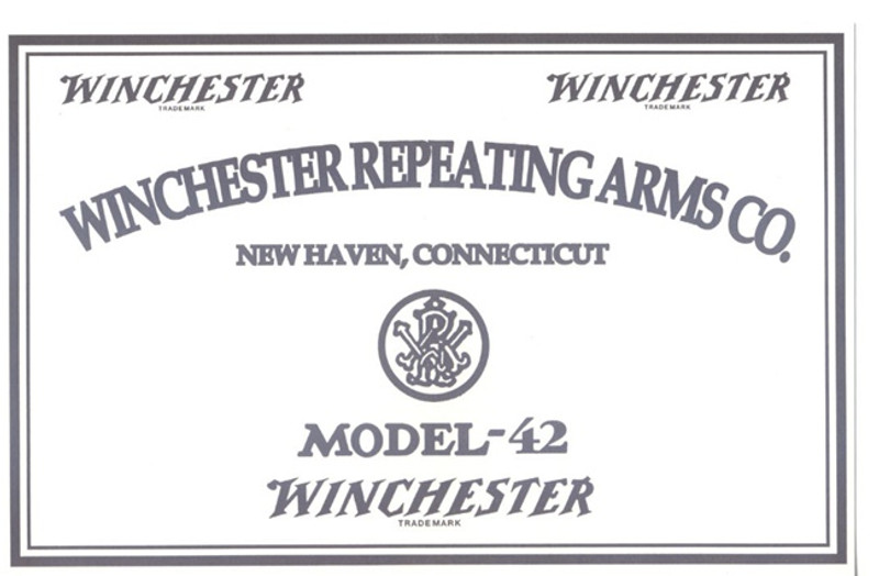 Winchester Model 42 Trade Label