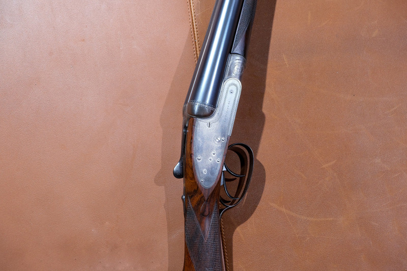 Lang & Hussey - Full Sidelock, SxS, Pre-War, 12ga. 30" Barrels Choked IC/F. #80676