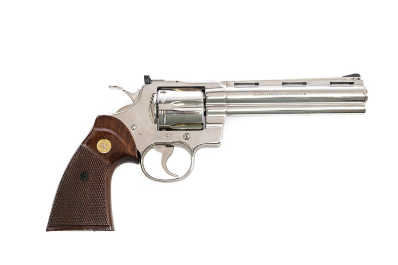 Colt - Python, Nickel Finish, .357 Magnum. 6