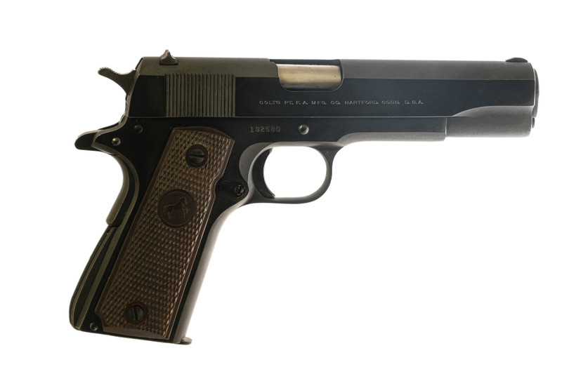 Colt - 1911, Blued Finish, .38 Super. 5" Barrel. #80854