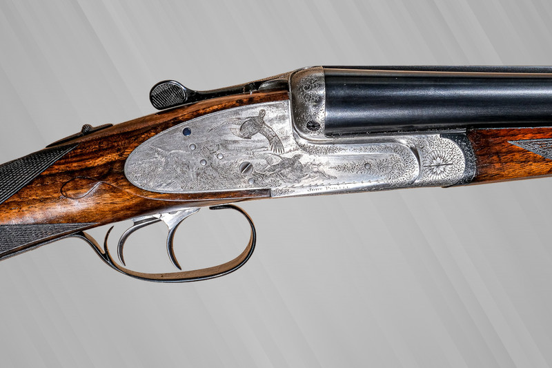 John Powell - Sidelock, SxS, Engraved by K.C. Hunt, 12ga. 28" Barrels Choked M/F. #94025