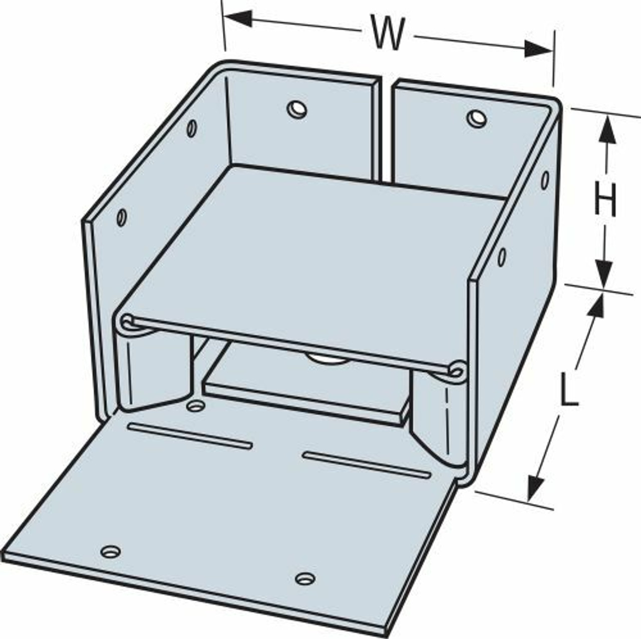 BC ZMAX Galvanized Post Base for 4x Nominal Lumber – Denali Building Supply