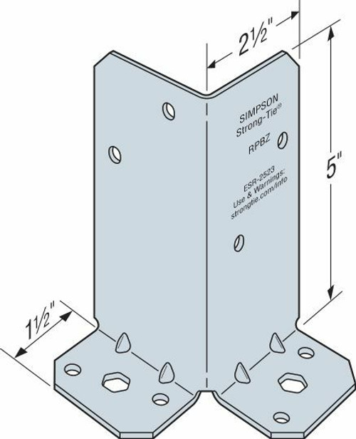 Simpson Strong-Tie EPB Hot-Dip Galvanized Pier-Block Elevated Post