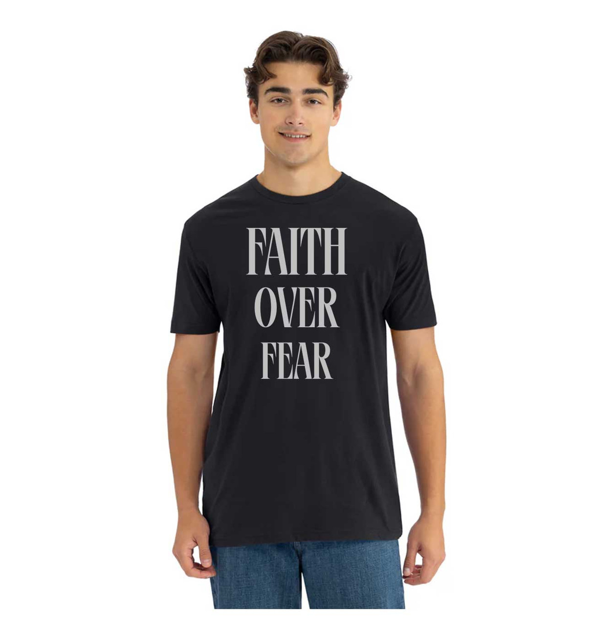 Faith Over Fear Christian T-Shirt – Bold Bible Verse Tee (Unisex ...