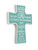 Wall Hanging Children's Prayer Cross with a Morning Prayer / Sky Mist Blue Color