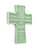 Wall Hanging Children's Prayer Cross with a Morning Prayer / Meadow Mist Green Color