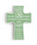 Wall Art Children's Prayer Cross with a Morning Prayer / Meadow Mist Green Color / Front View