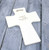 Wall Art Children's Prayer Cross with a Morning Prayer / White backside on a blue wood background