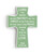 Wall Art Children's Prayer Cross with Aaronic Blessing / Meadow Mist Green Color / Front View