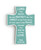 Wall Art Children's Prayer Cross with Aaronic Blessing / Sky Mist Blue Color / Front View