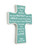 Wall Art Children's Prayer Cross with Aaronic Blessing / Sky Mist Blue Color