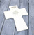 Wall Art Children's Prayer Cross / White backside on a blue wood background