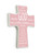 Wall Art Children's Prayer Cross with Genesis 1 Poem / Rosy Blush Pink Color