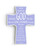 Wall Art Children's Prayer Cross with Genesis 1 Poem / Lavender Dream Color / Front View