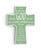 Wall Art Children's Prayer Cross with Genesis 1 Poem / Meadow Mist Green Color / Front View