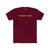 Cardinal Red Christian T-shirt featuring 'TRUST GOD' on the front in gold lettering.