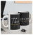 Two Black and white Christian coffee mugs that feature "The Nazarene" "Through Him all things were made" printed in gold and white. Two Black and white Christian coffee mugs that feature "The Nazarene" "Through Him all things were made" printed in gold and white.