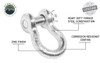 Recovery Shackle 3/4 Inch 4.75 Ton Steel Zinc