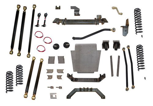 Jeep Cherokee 6.5 Inch Pro Series 3 Link Long Arm Lift Kit W/Rear Coil Conversion 84-01 XJ Clayton Off Road