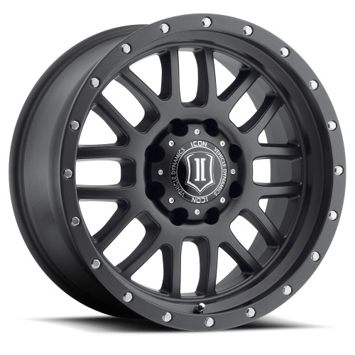 Icon Alloys Apha Ford Bronco Wheel - Satin Black - 18 x 8.5 / 6 x 5.5 / 0MM / 4.75" BS