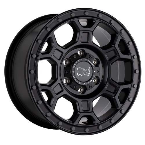 Porsche Cayenne Black Rhino Midhill Wheel - 16x8 - Matt Black w/ Gunmetal Bolts