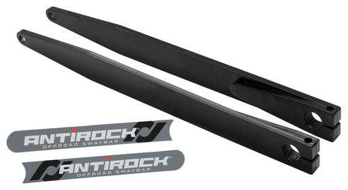Antirock Fabricated Steel Sway Bar Arms 07-18 Wrangler JK Bent Style 21 Inch Long OAL 19.5 Inch C-C Slight Bend Includes Stickers Pair RockJock 4x4