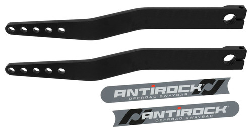 Antirock Fabricated Steel Sway Bar Arms Bent Style 19.25 Inch Long OAL 17.95 Inch C-C 1.7 Inch Offset Bend 5 Holes Includes Stickers Pair RockJock 4x4