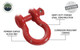 Recovery Shackle 3/4 Inch 4.75 Ton Steel Gloss Red