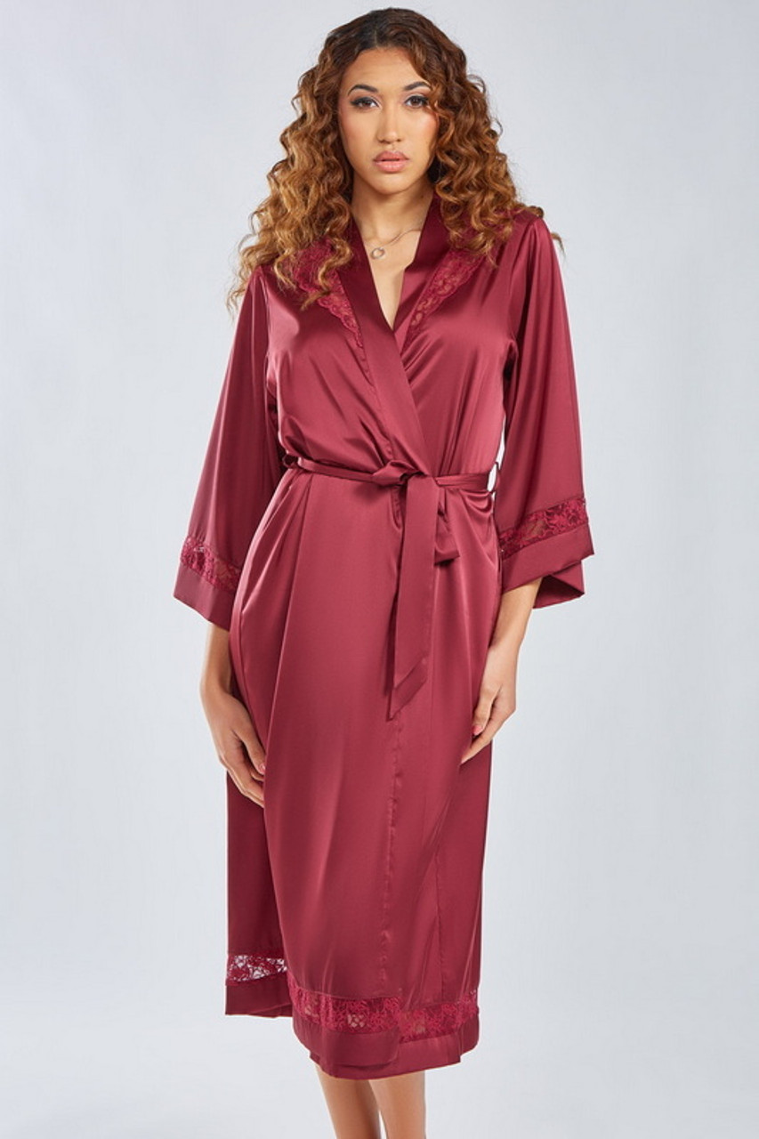 Layla's Wine Lingerie Robe - Spicy Lingerie