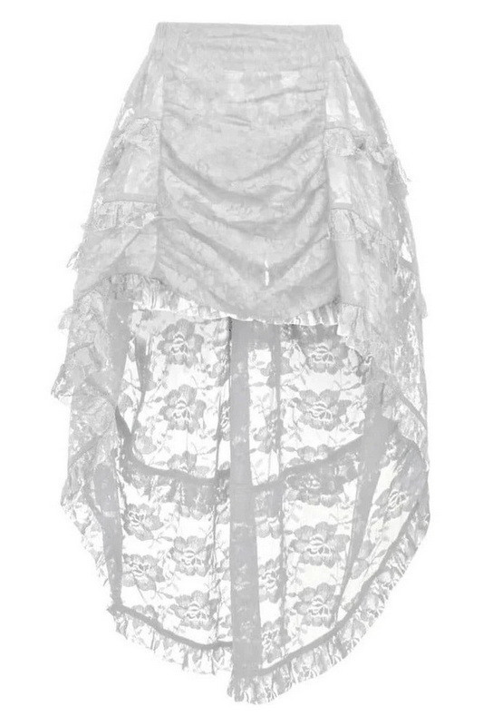 Womens Solid-Color High-Waist Ruched Lace-Up Skirt With Tassels