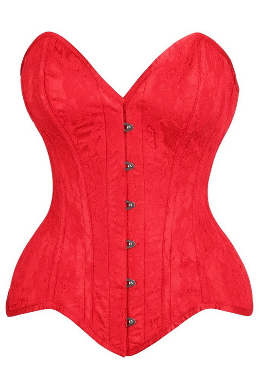Oettinger Red Shimmer Satin Underbust Corset