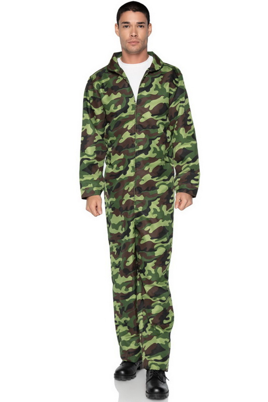 Men's Camo Jumpsuit Costume- Spicy Lingerie