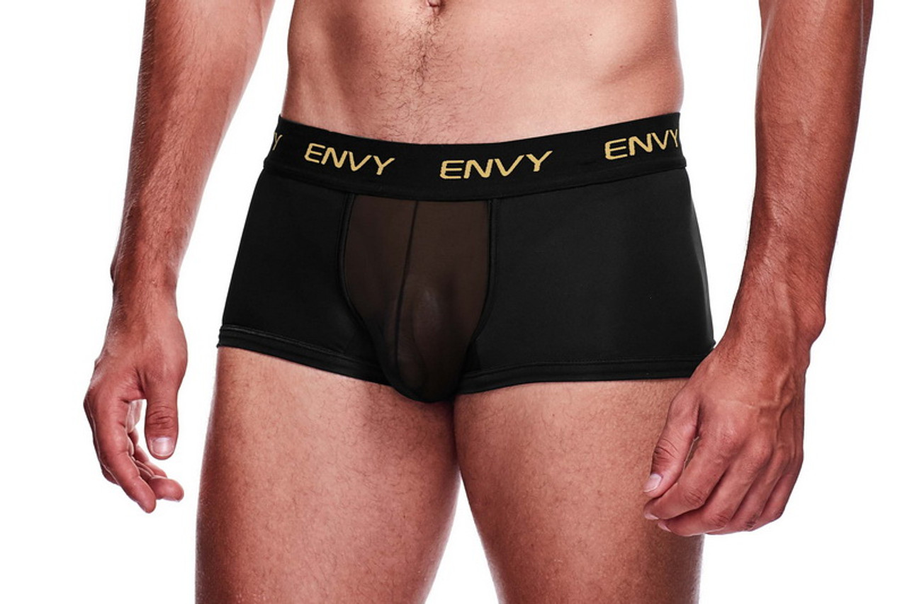 Mens Envy Black Boxer Shorts- Spicy Lingerie