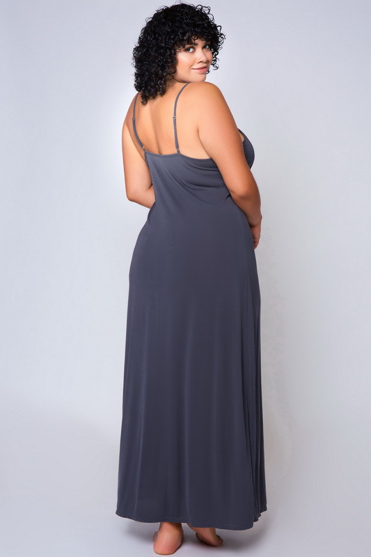 Plus Size Grey Ultimate Comfort Sleeveless Night Gown- Spicy Lingerie