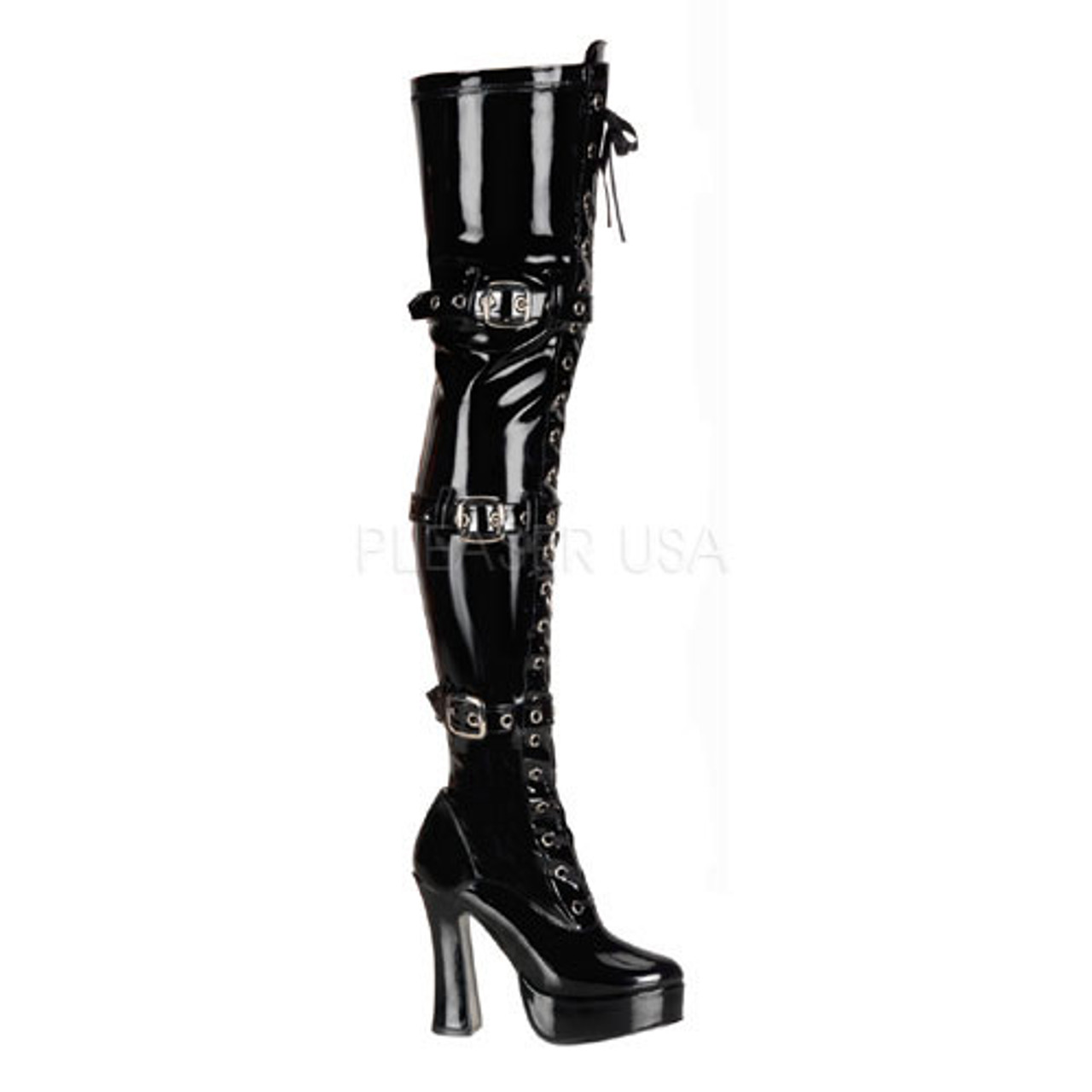 Sexy Thigh High Buckle Heel Boots Spicy Lingerie