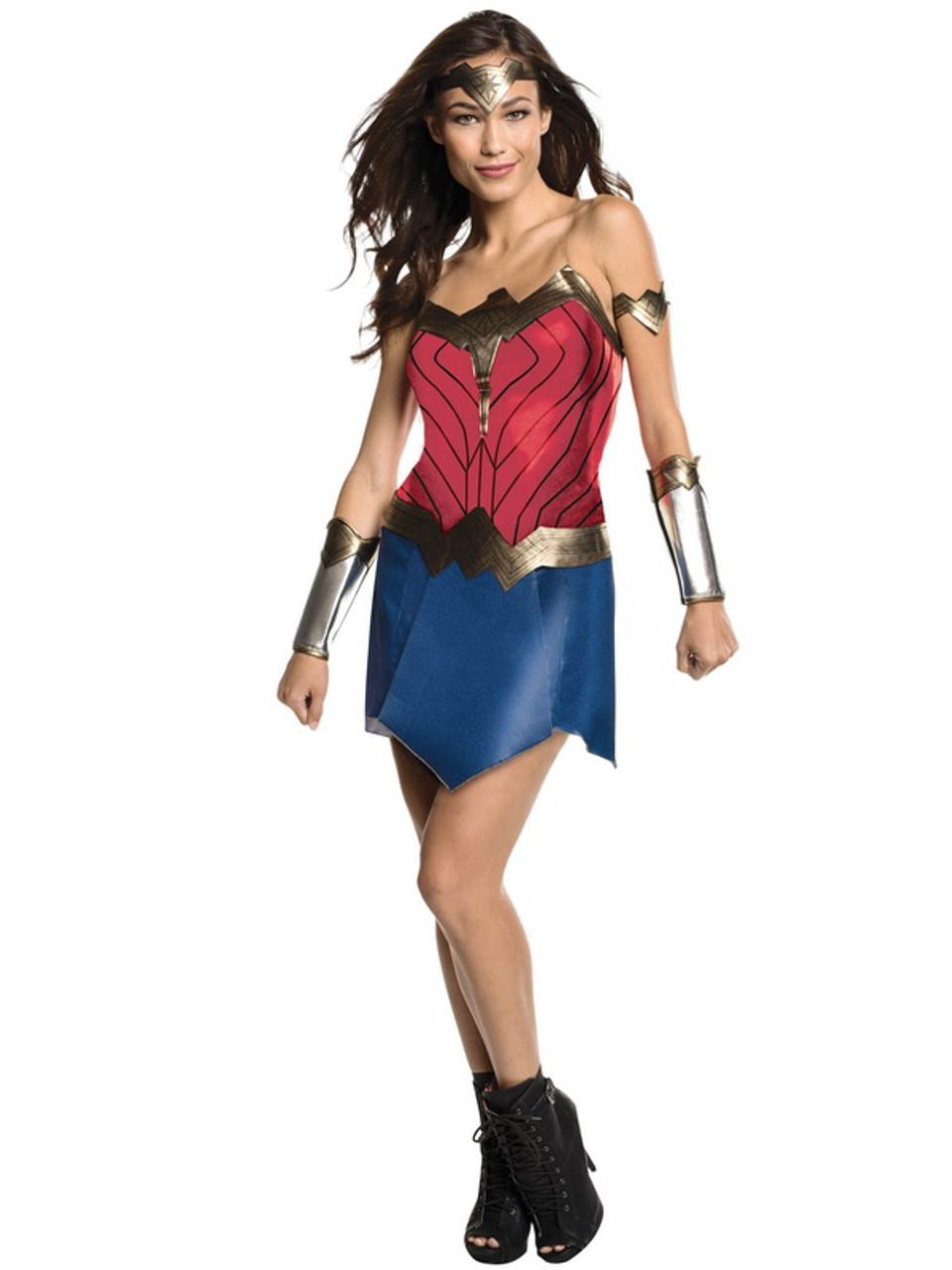 Buy Girls Wonder Woman Costume 4th of July Blue and Red Gold Metallic  Halloween Online in India - Etsy