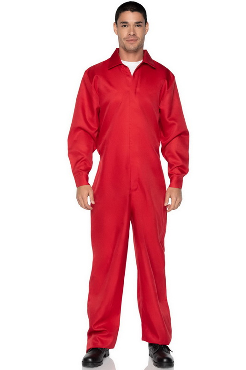 Men's Red Jumpsuit Costume- Spicy Lingerie