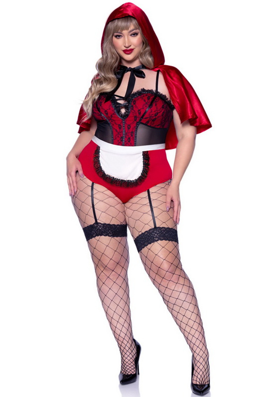 Plus Size Naughty Miss Red Halloween Costume- Spicy Lingerie photo