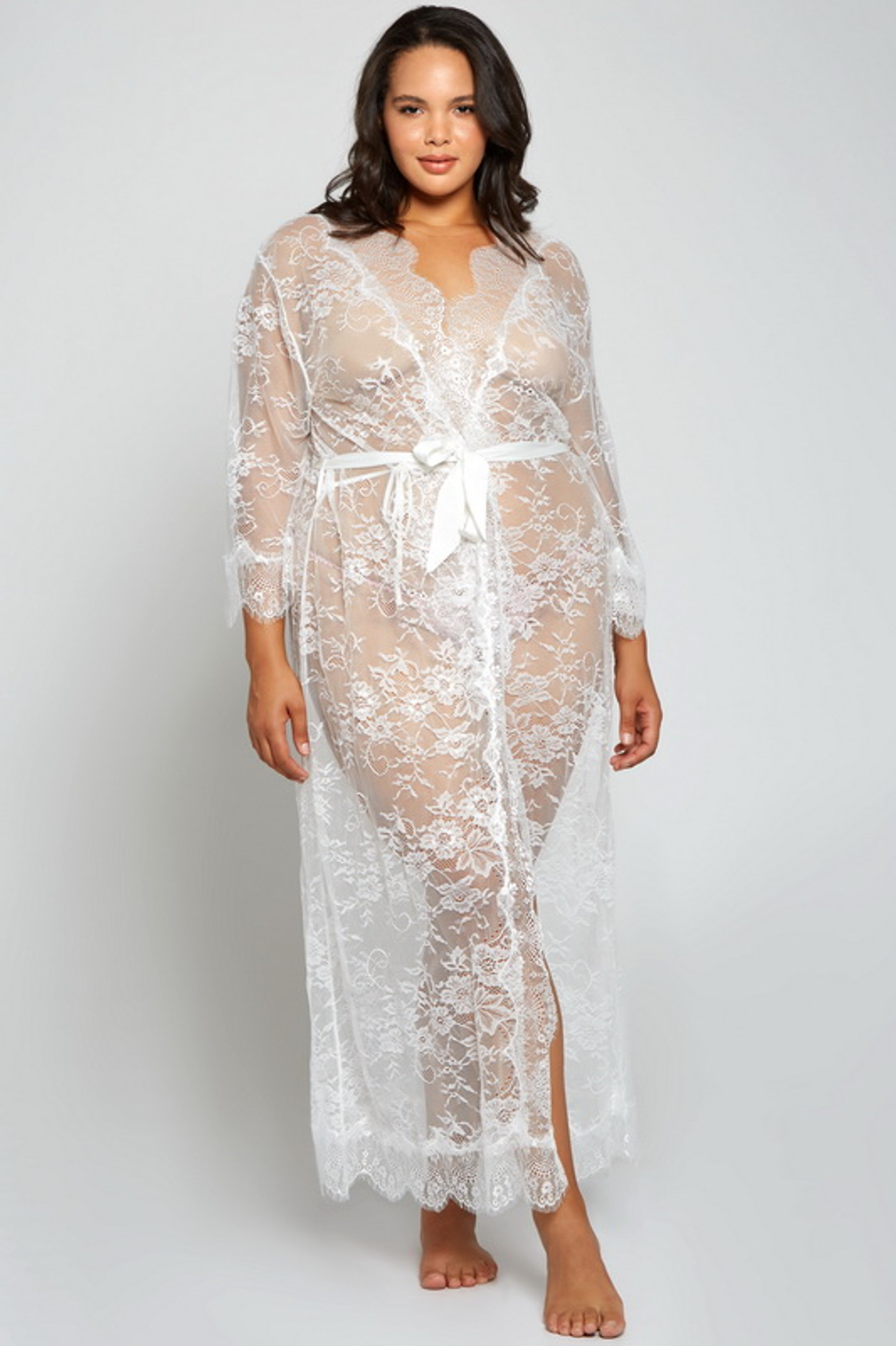 Plus Size Sheer Babydoll & Robe Set Spicy Lingerie