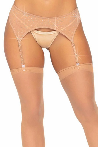 leather leg garter belt Sample Sale-Selene faux leather bodycage garter belt small – SKG-Designs main image 0
