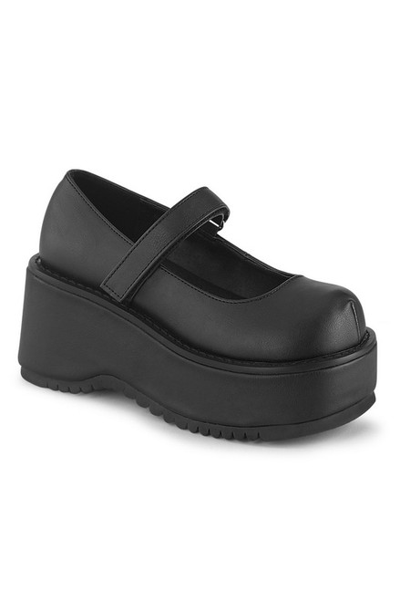 Black Vegan Leather Platform Maryjane