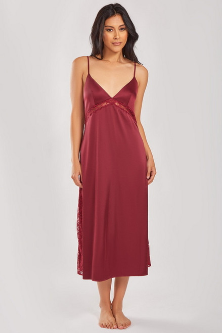 Layla's Long Wine Lingerie Chemise