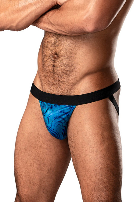 Men's Sky Blue KaleiDickscope Strappy Ring Jock