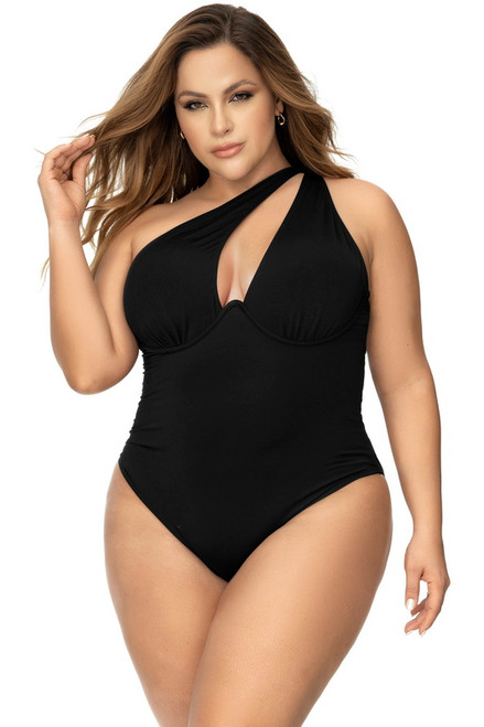 Plus Size Sexy & Elegant One Shoulder Monokini