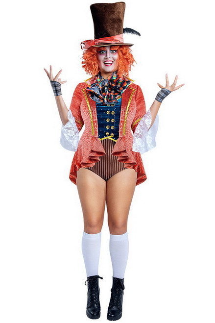 Plus Size Adventurous Hatter Halloween Costume On Sale