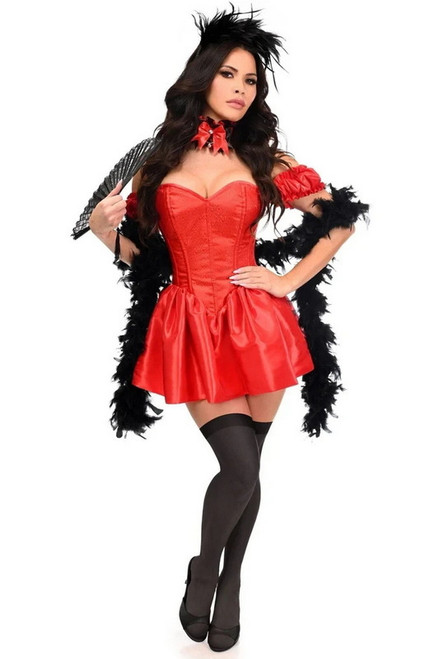Top Drawer Sexy Saloon Girl Red Corset Halloween Costume